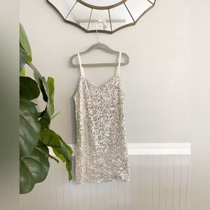 Art Class Girls Sequin Spaghetti Strap Dress Size Small